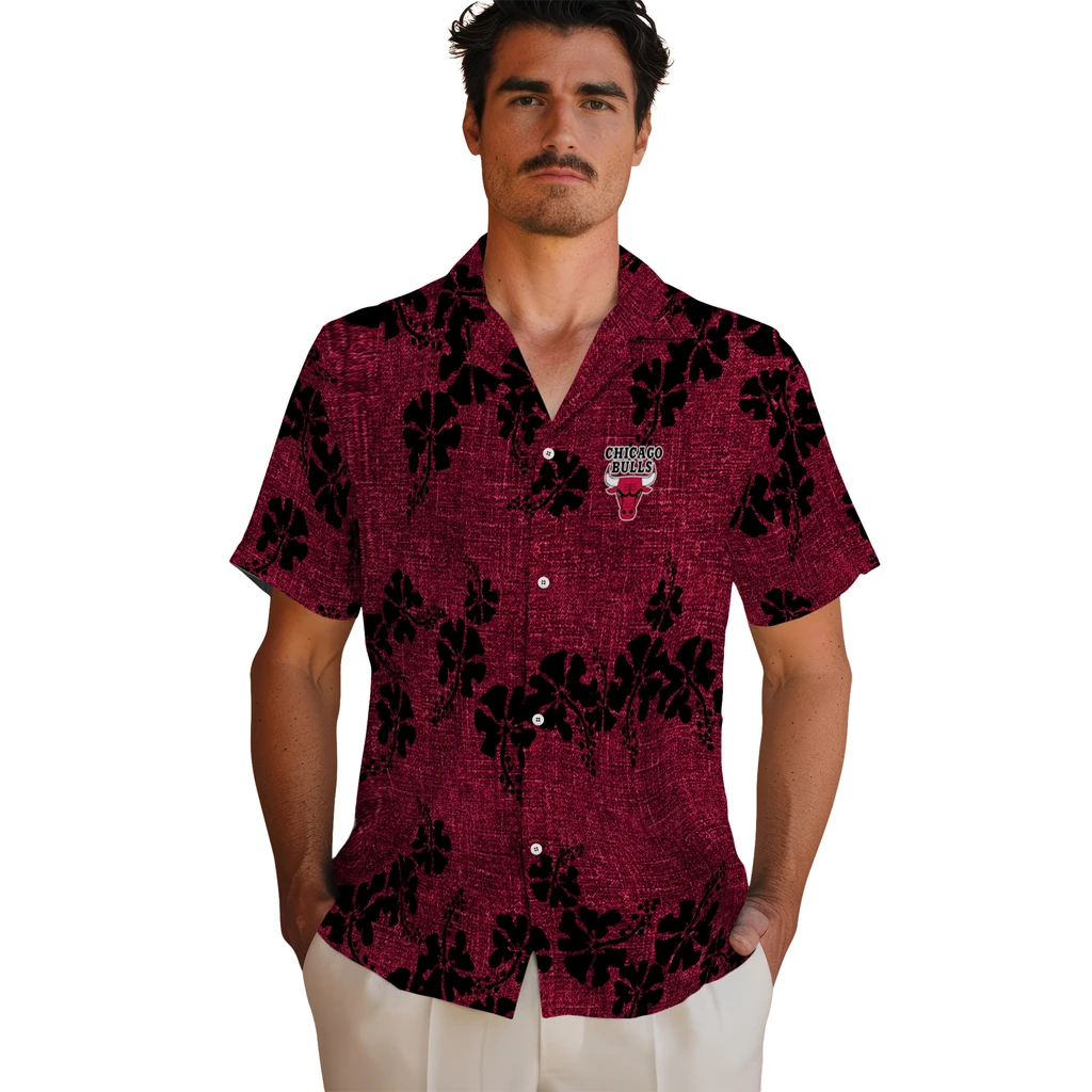 Chicago Bulls Hawaiian Shirt - 50th State Flower chicago bulls hibiscus petals red hawaiian shirts fashion forward
