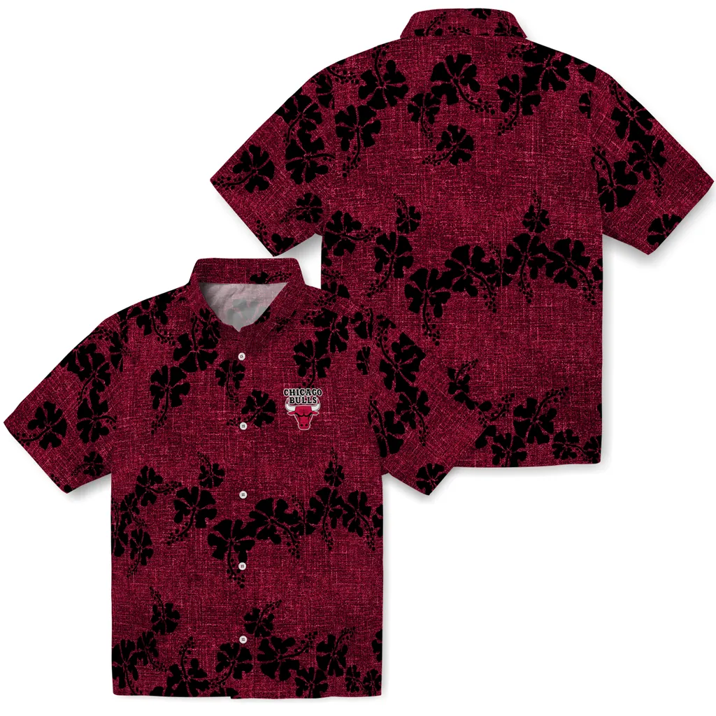 Chicago Bulls Hawaiian Shirt - 50th State Flower chicago bulls hibiscus petals red hawaiian shirts high quality