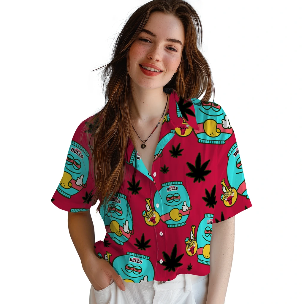 Chicago Bulls Hawaiian Shirt - Chill Vibe chicago bulls bong smile red hawaiian shirts latest model