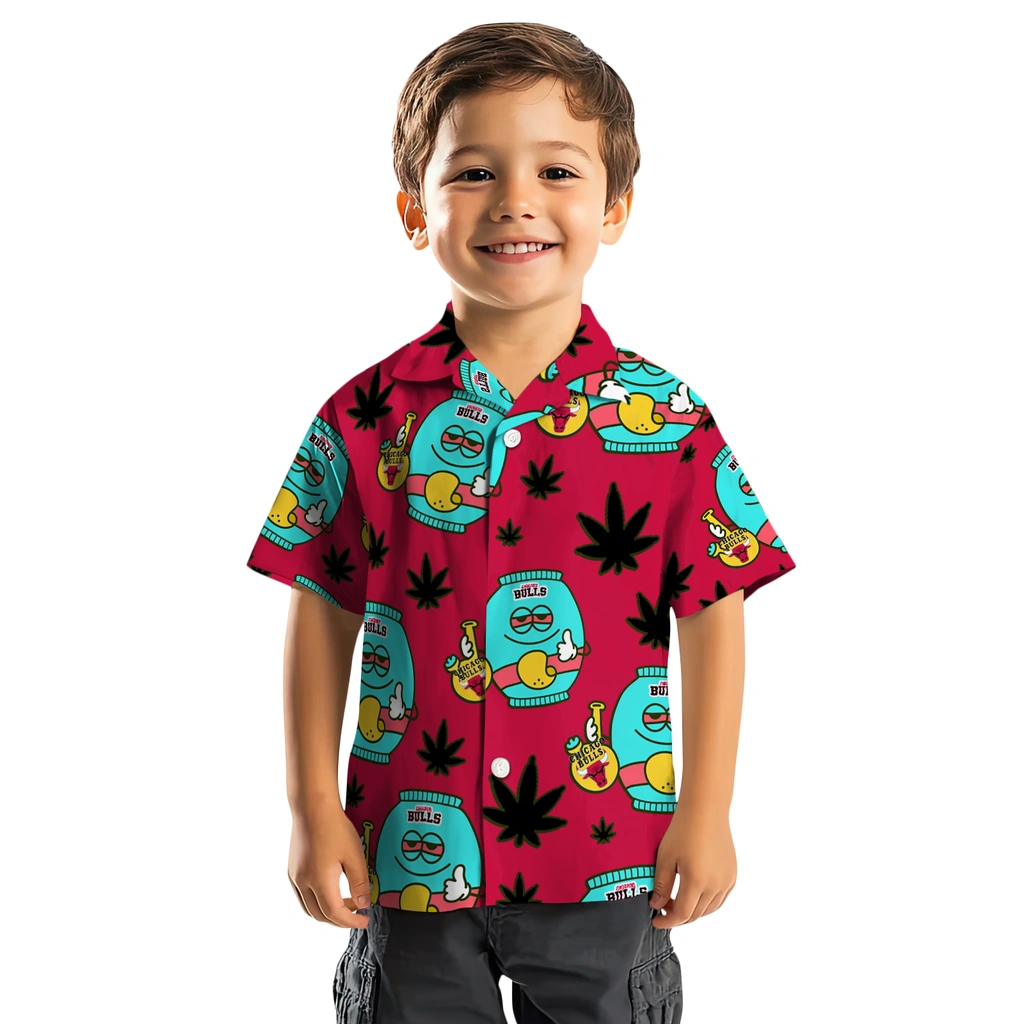 Chicago Bulls Hawaiian Shirt - Chill Vibe chicago bulls bong smile red hawaiian shirts top rated