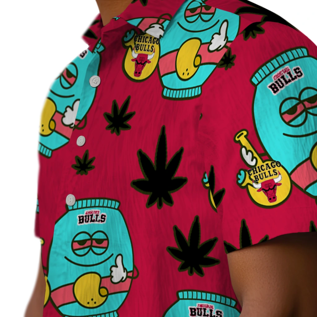 Chicago Bulls Hawaiian Shirt - Chill Vibe chicago bulls bong smile red hawaiian shirts trendy