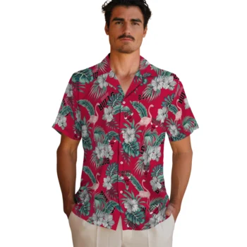 chicago bulls flamingo palms red hawaiian shirts fashion forward