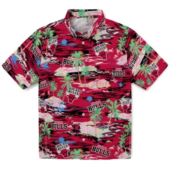 chicago bulls flamingo retreat red hawaiian shirts best selling