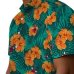 Chicago Bulls Hawaiian Shirt – Hibiscus and Palm Leaves