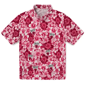 chicago bulls hibiscus blooms red hawaiian shirts best selling