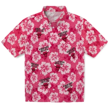 chicago bulls hibiscus cluster red hawaiian shirts best selling