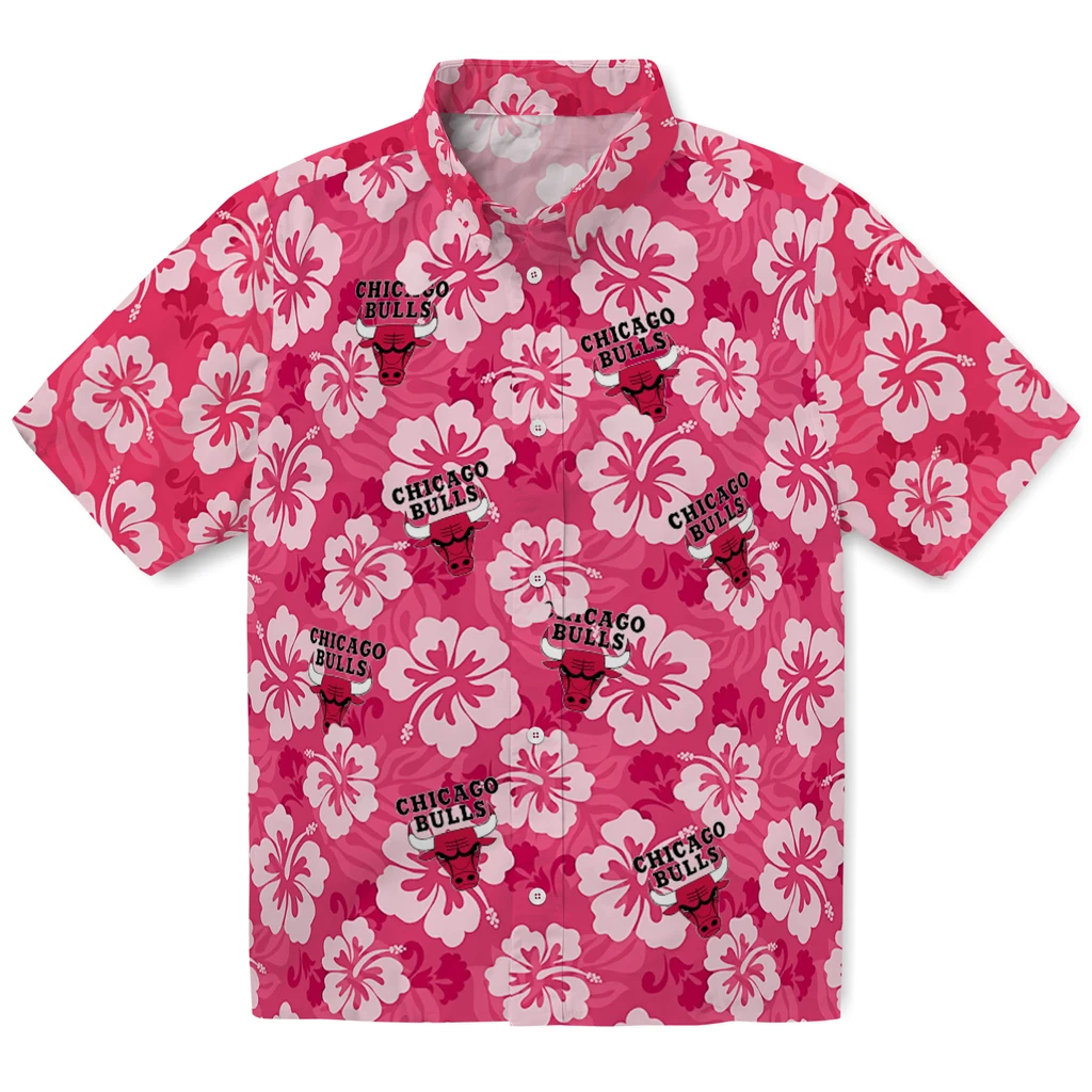 Chicago Bulls Hawaiian Shirt - Hibiscus Cluster chicago bulls hibiscus cluster red hawaiian shirts best selling