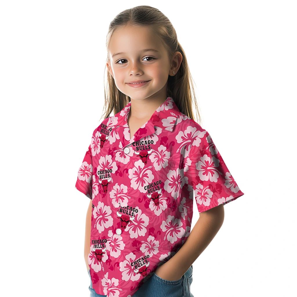 Chicago Bulls Hawaiian Shirt - Hibiscus Cluster chicago bulls hibiscus cluster red hawaiian shirts premium grade