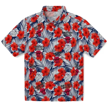 chicago bulls hibiscus fiesta red royal blue hawaiian shirts best selling
