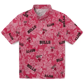 chicago bulls hibiscus oasis red hawaiian shirts best selling