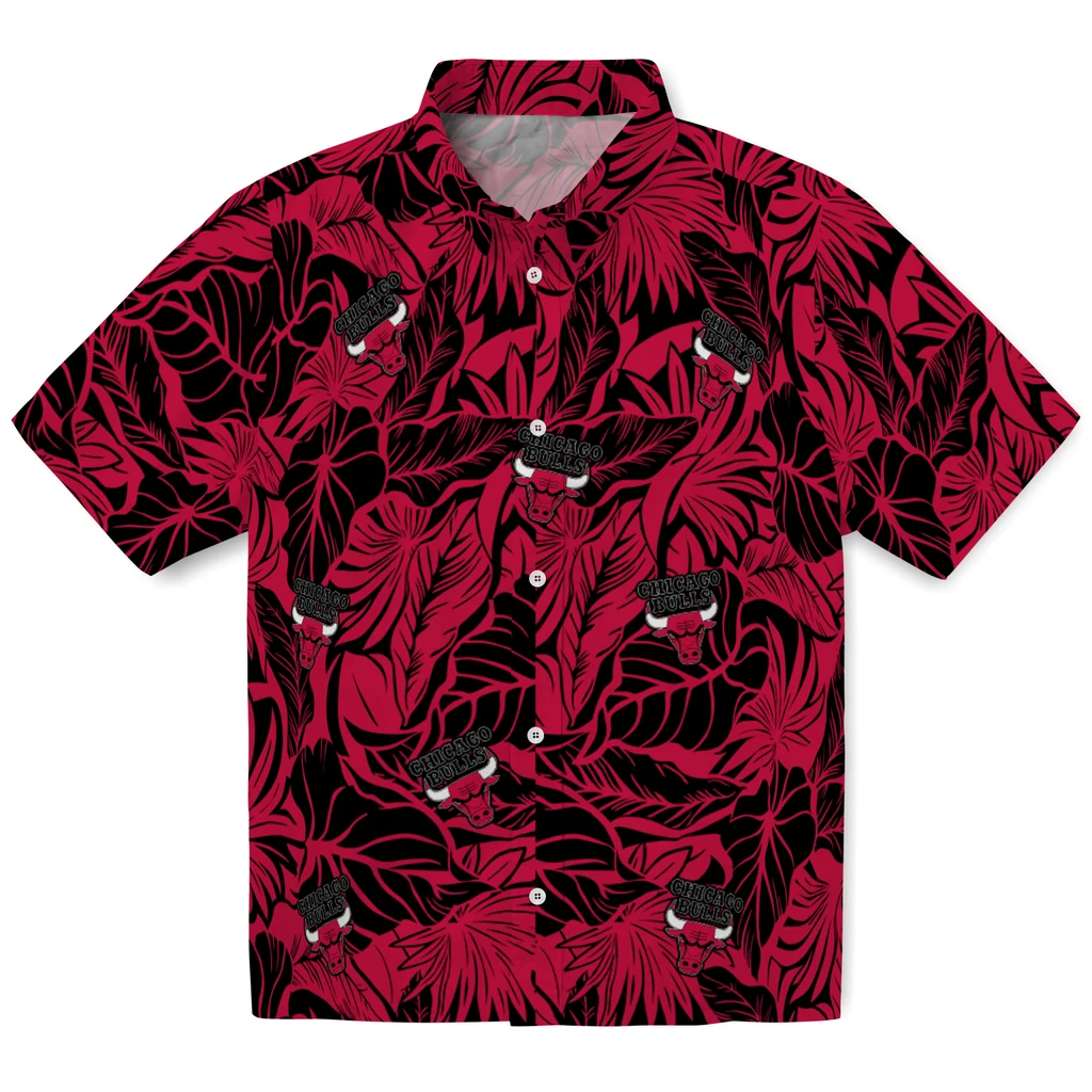 Chicago Bulls Hawaiian Shirt - Monstera Layer chicago bulls monstera layer red hawaiian shirts best selling