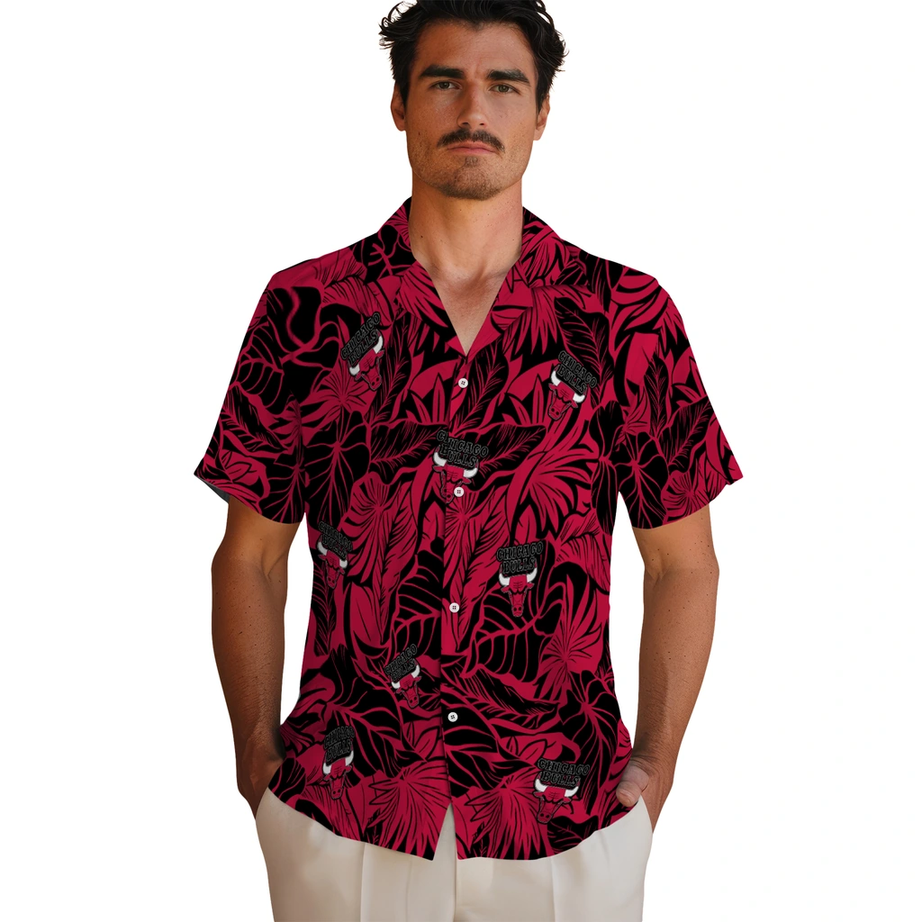 Chicago Bulls Hawaiian Shirt - Monstera Layer chicago bulls monstera layer red hawaiian shirts fashion forward