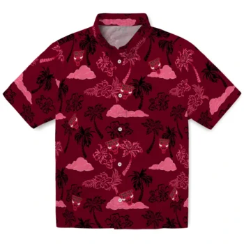 chicago bulls palm and clouds red hawaiian shirts best selling
