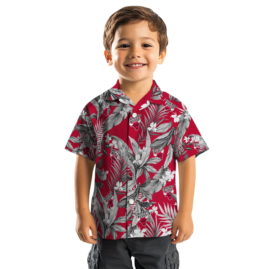 Chicago Bulls Hawaiian Shirt - Palm Leaves chicago bulls palm leaves red hawaiian shirts top rated