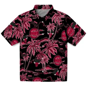 chicago bulls palm sunset hawaiian shirts best selling
