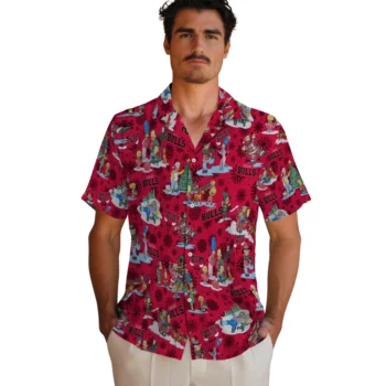 chicago bulls simpsons christmas red hawaiian shirts fashion forward