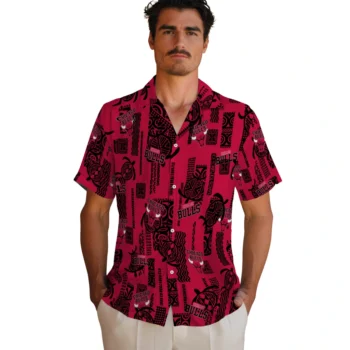 chicago bulls turtle lines red hawaiian shirts fashion forward