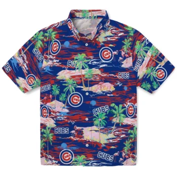 chicago cubs flamingo retreat blue hawaiian shirts best selling