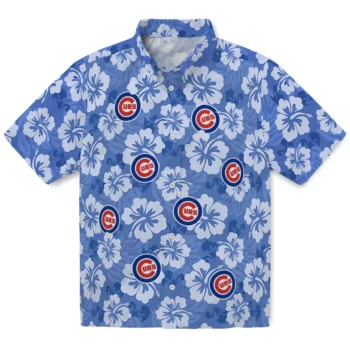 chicago cubs hibiscus cluster blue hawaiian shirts best selling