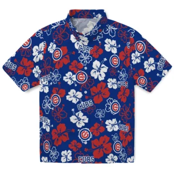 chicago cubs hibiscus bloom blue hawaiian shirts best selling