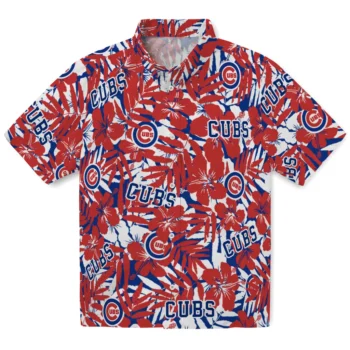 chicago cubs hibiscus overlay hawaiian shirts best selling