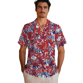 chicago cubs hibiscus overlay hawaiian shirts fashion forward