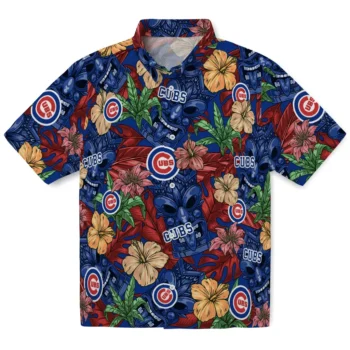 chicago cubs tiki jungle blue hawaiian shirts best selling