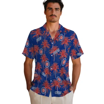 chicago cubs palm grove blue hawaiian shirts fashion forward