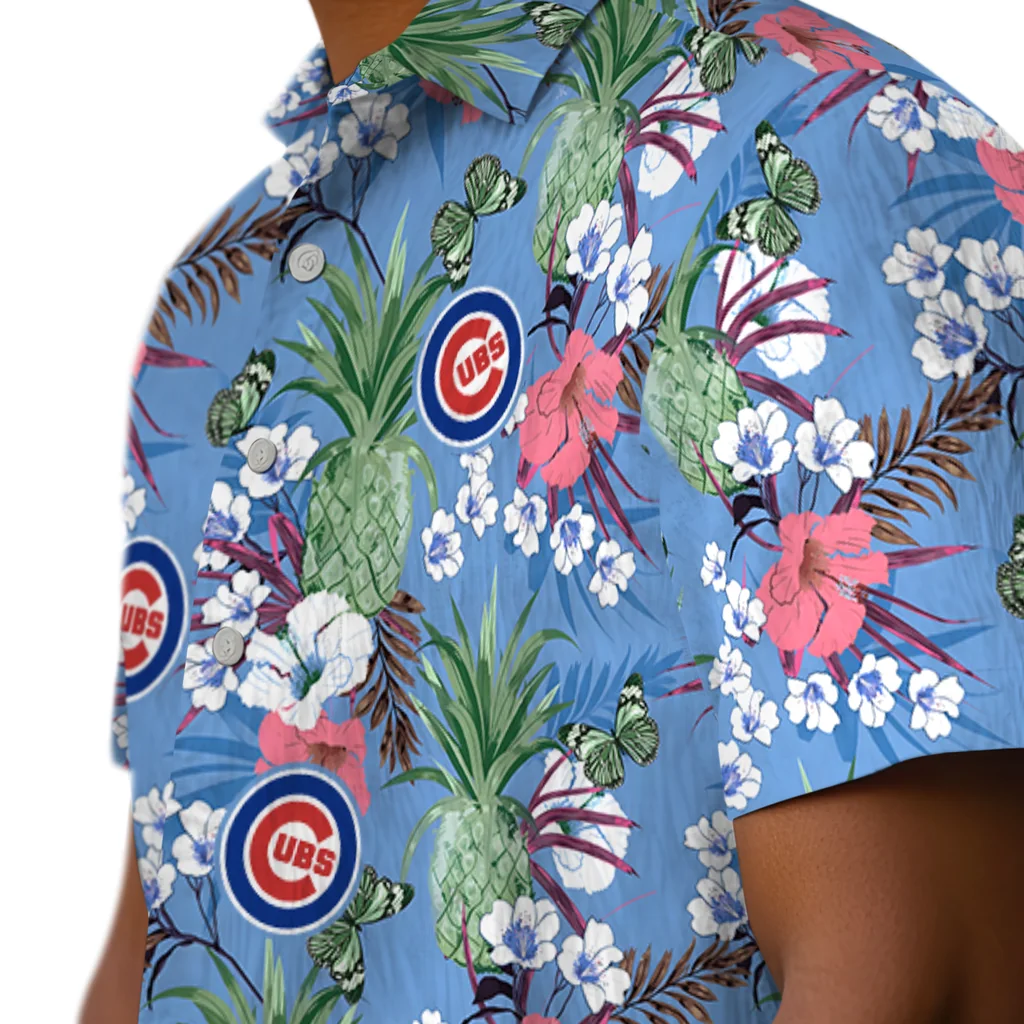 Chicago Cubs Hawaiian Shirt - Pineapple Bouquet chicago cubs pineapple bouquet best sky blue hawaiian shirts trendy