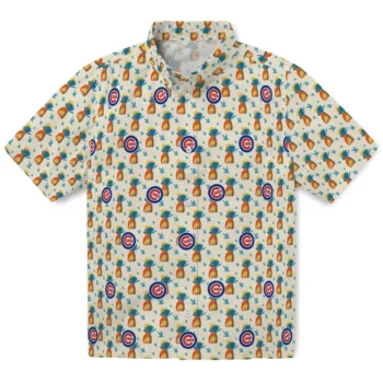 chicago cubs pineapple delight beige hawaiian shirts best selling