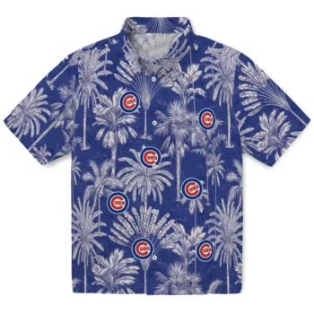 chicago cubs palm shadows blue hawaiian shirts best selling