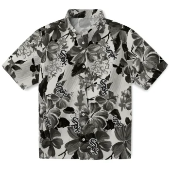 chicago white sox hibiscus arrangement black hawaiian shirts best selling