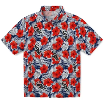 chicago white sox hibiscus fiesta red royal blue hawaiian shirts best selling