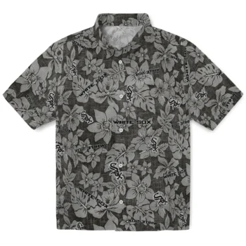 chicago white sox hibiscus oasis black hawaiian shirts best selling