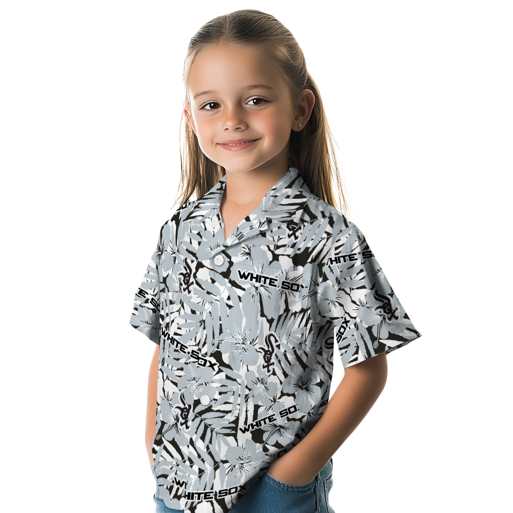 Chicago White Sox Hawaiian Shirt - Hibiscus Overlay chicago white sox hibiscus overlay hawaiian shirts premium grade