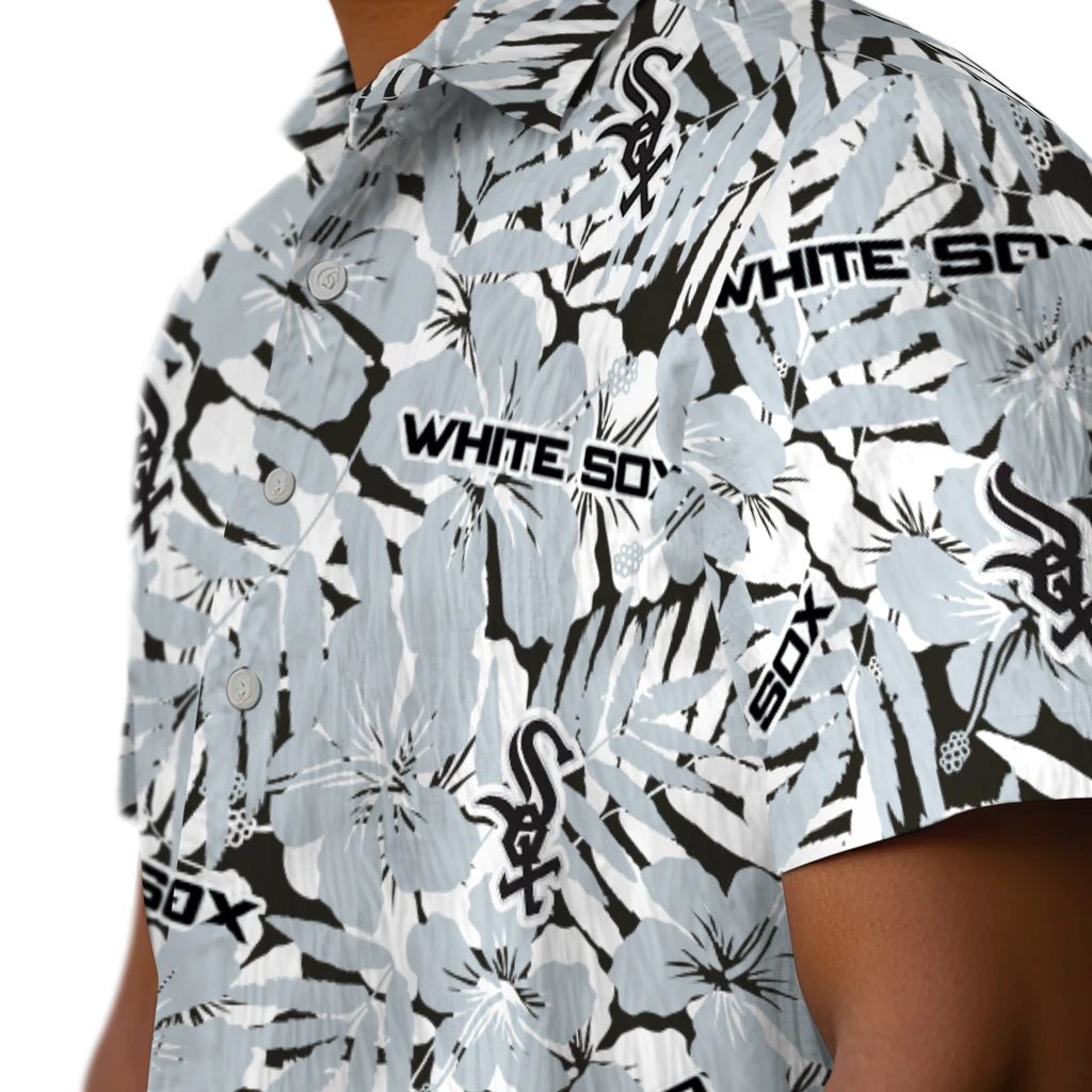 Chicago White Sox Hawaiian Shirt - Hibiscus Overlay chicago white sox hibiscus overlay hawaiian shirts trendy