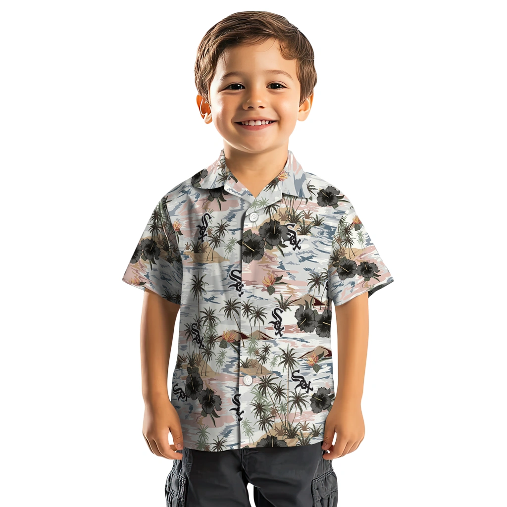Chicago White Sox Hawaiian Shirt - Hibiscus Seaside chicago white sox hibiscus seaside white hawaiian shirts top rated
