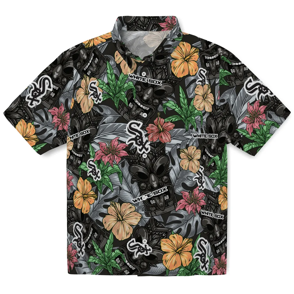 Chicago White Sox Hawaiian Shirt - Hibiscus Tiki Jungle chicago white sox tiki jungle black hawaiian shirts best selling