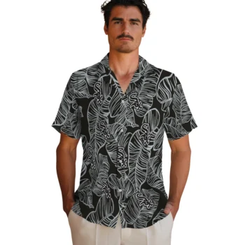 chicago white sox leaf outline black hawaiian shirts fashion forward