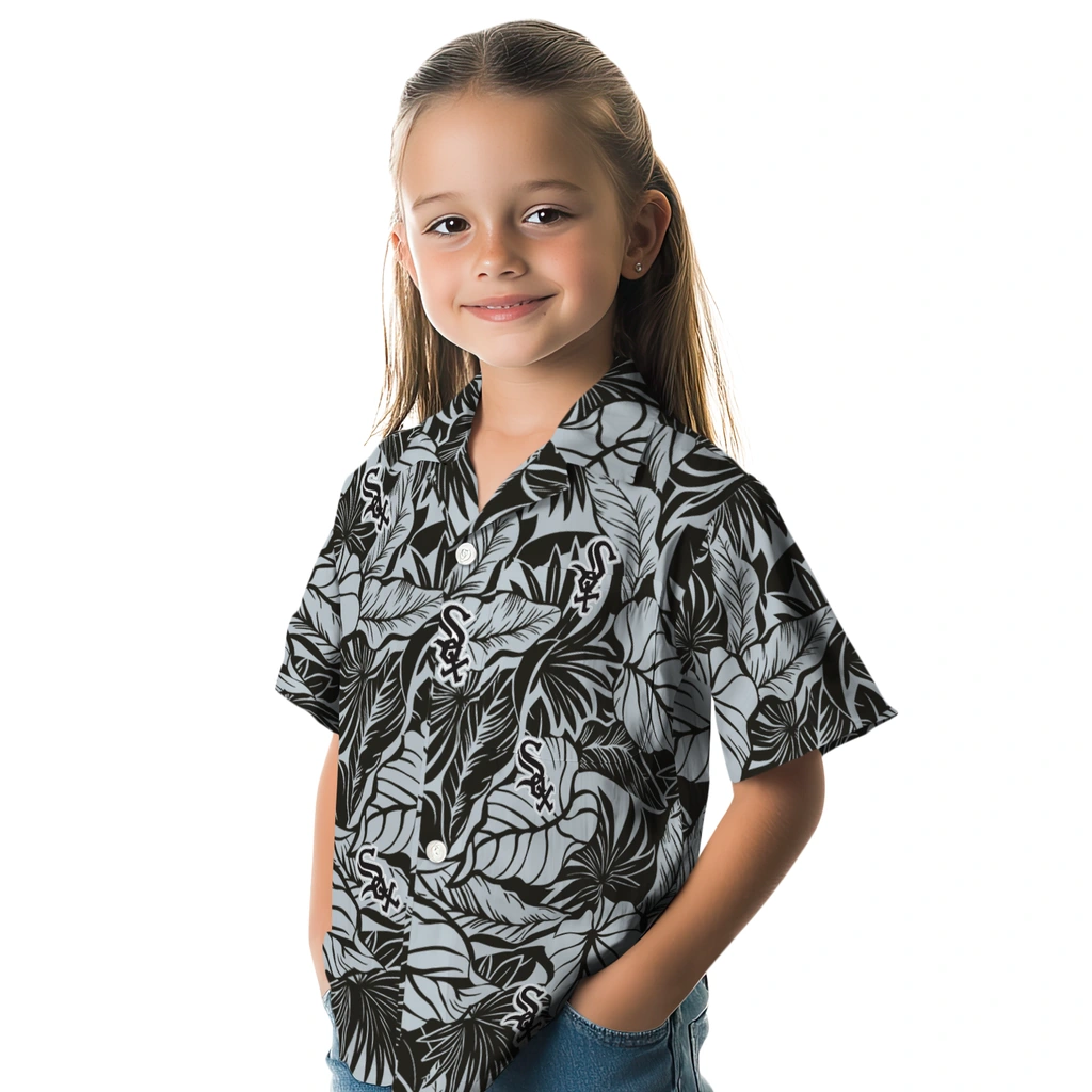 Chicago White Sox Hawaiian Shirt - Monstera Layer chicago white sox monstera layer black hawaiian shirts premium grade