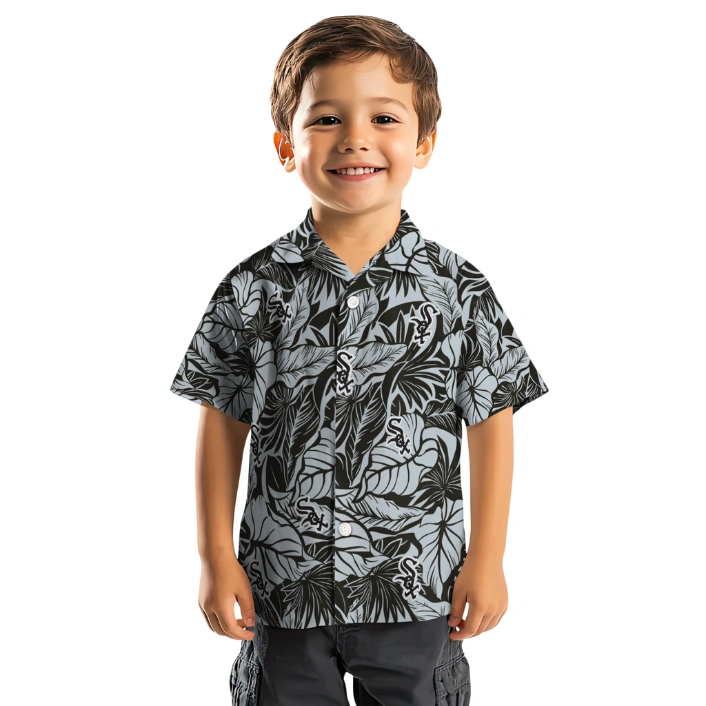 Chicago White Sox Hawaiian Shirt - Monstera Layer chicago white sox monstera layer black hawaiian shirts top rated