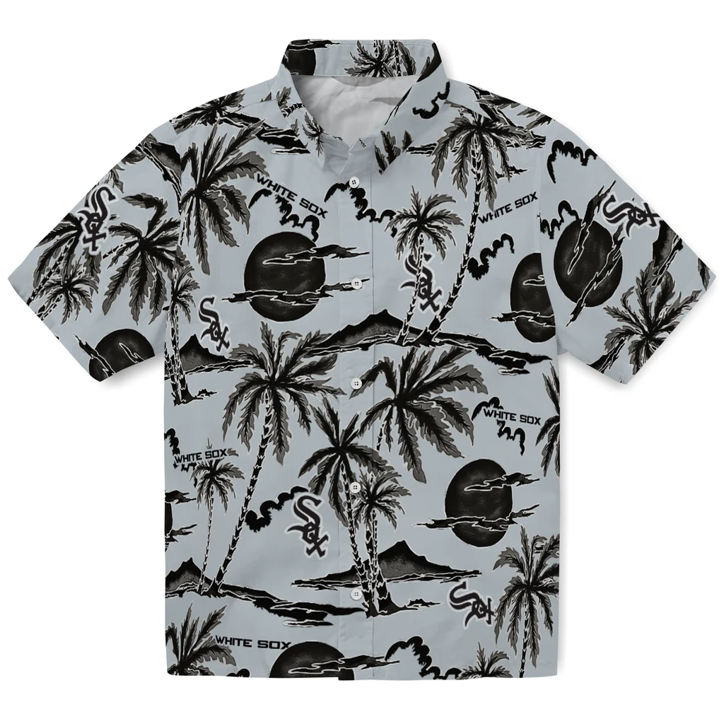 Chicago White Sox Hawaiian Shirt - Palm Sunset chicago white sox palm sunset hawaiian shirts best selling