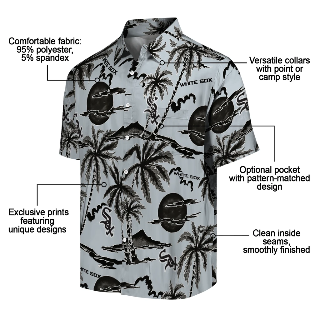 Chicago White Sox Hawaiian Shirt - Palm Sunset chicago white sox palm sunset hawaiian shirts new arrival