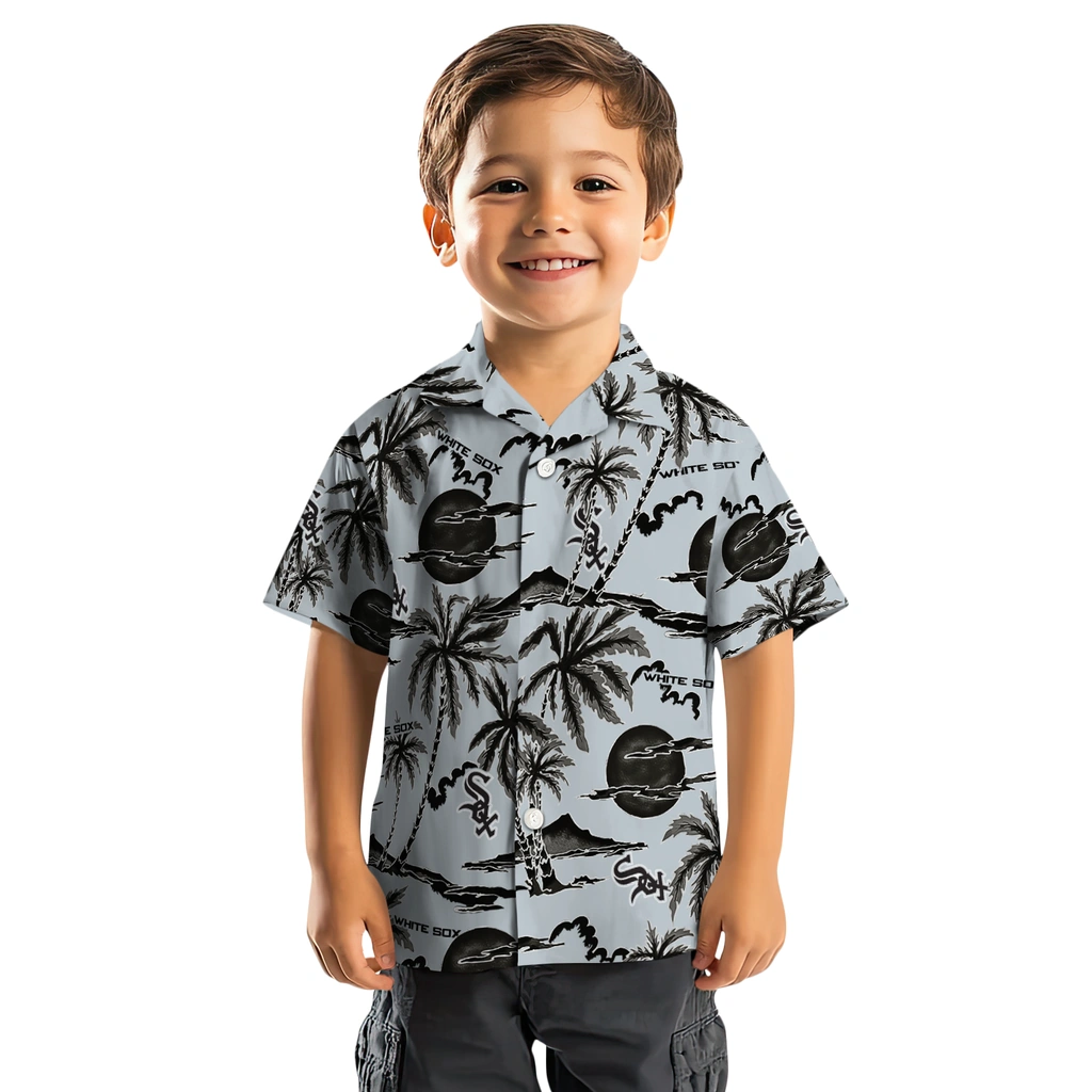Chicago White Sox Hawaiian Shirt - Palm Sunset chicago white sox palm sunset hawaiian shirts top rated
