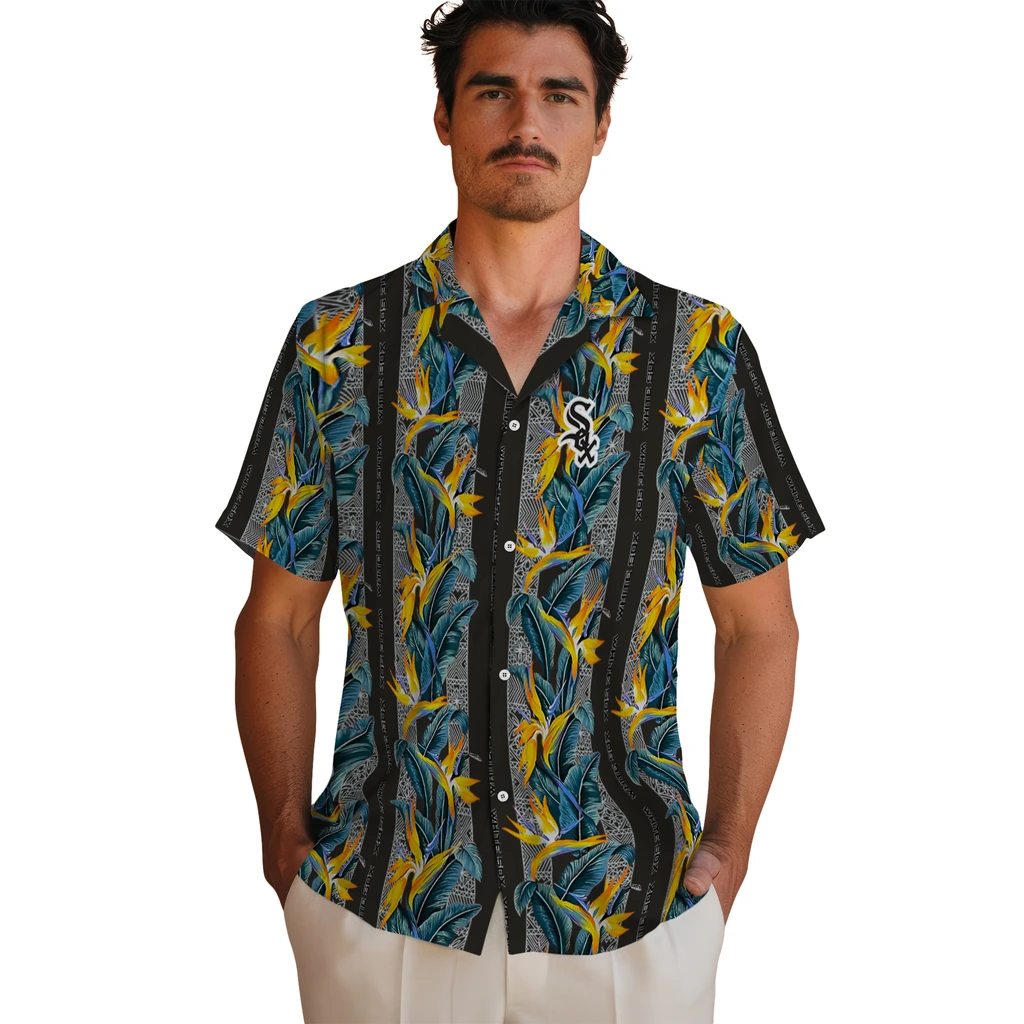 Chicago White Sox Hawaiian Shirt - Paradise Vines chicago white sox paradise vines black hawaiian shirts fashion forward