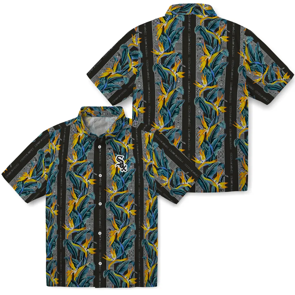 Chicago White Sox Hawaiian Shirt - Paradise Vines chicago white sox paradise vines black hawaiian shirts high quality
