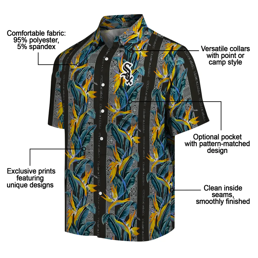 Chicago White Sox Hawaiian Shirt - Paradise Vines chicago white sox paradise vines black hawaiian shirts new arrival