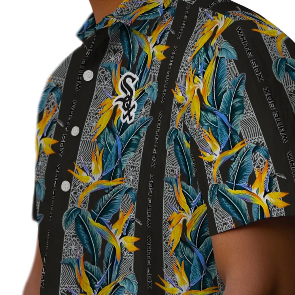 Chicago White Sox Hawaiian Shirt - Paradise Vines chicago white sox paradise vines black hawaiian shirts trendy