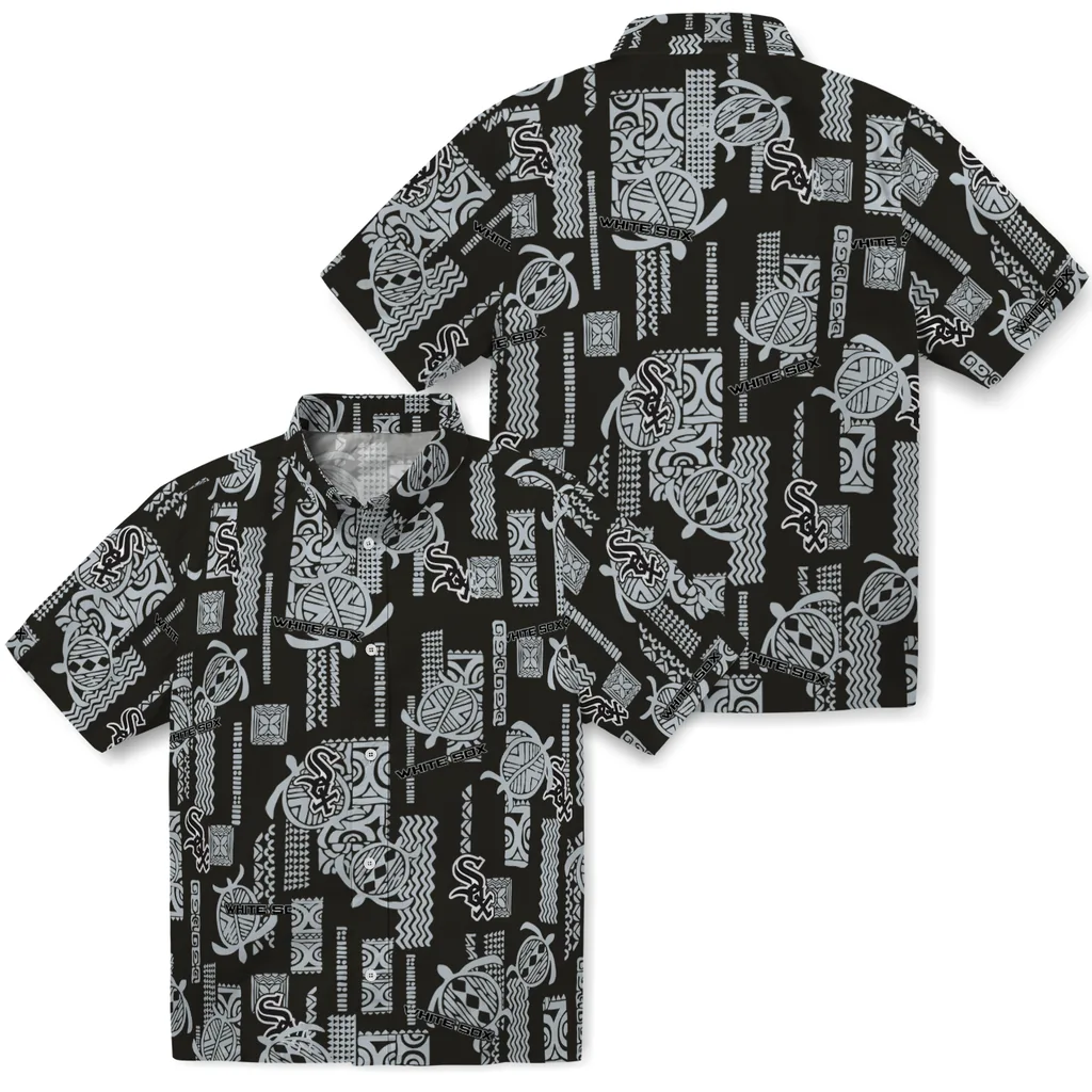 Chicago White Sox Hawaiian Shirt - Turtle Lines chicago white sox turtle lines black hawaiian shirts high quality