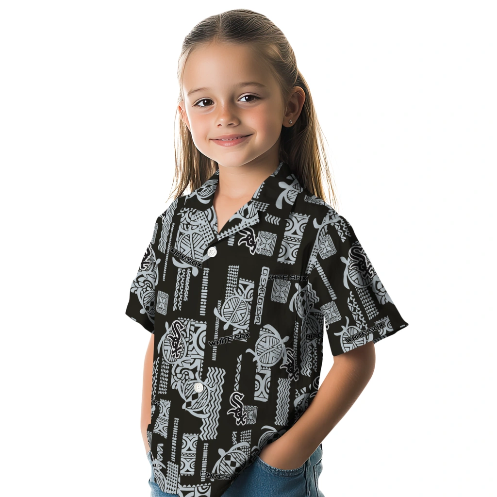 Chicago White Sox Hawaiian Shirt - Turtle Lines chicago white sox turtle lines black hawaiian shirts premium grade